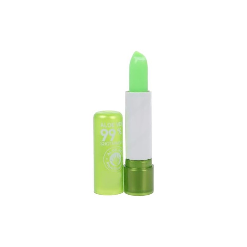 Bálsamo Labial de Aloe Vera, Cambio de Color, Hidratante Verde