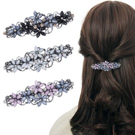 girldate Hair Barrette, Hair Clip, Set of 3, Stylish, Hair Clip, Hair Accessory, Hair Ornament, Flowers, Women's, Kimono, Coming-of-age Ceremonies, School Entrance Ceremonies, Birthday