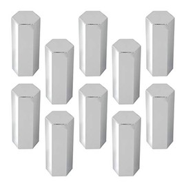 GG Grand General 10225SP Tornillo Plástico Cromado Tapa Plana 10 Piezas