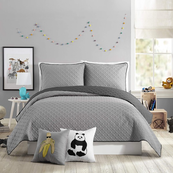 Urban Playground Comforter Set, QUILT FULL/QUEEN, CORBIN GRAY