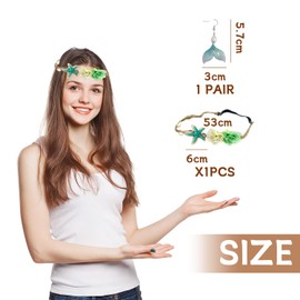 1 Piece Starfish Headband And 1 Pair Of Earrings, Marine Element Jewelry, Clothing Accessories, Beach Party Accessories, Creative Design Jewelry.