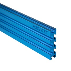 POWERTEC 71488 Multi T-Track Fence with Light Measure Right to Left, 3” High x 24" Long Multi Track