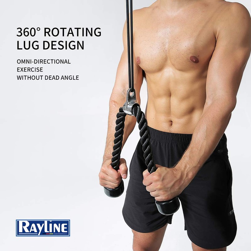 Rayline Triceps Rope 01 Biceps Rope with Swivel - Approx.