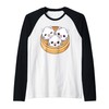 Cute Dumpling Cat Kawaii Dim Sum Cats Raglan Baseball Tee