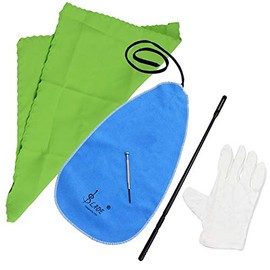 Flute Cleaning Kit Set with Cleaning Cloth Stick Screwdriver Gloves,Cleaning Cloth
