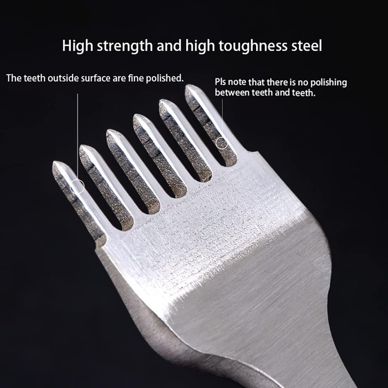 WUTA Leather Hole Punch Tool, Silver Leather Chisel Hole Punch