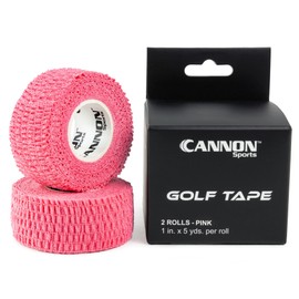 Cannon Sports 2 Pack Golfers Tape for Fingers and Hands | 1” x 5 Yards All Weather Blister Protection Non-Sticky Tape (Pink, 2 Pack)