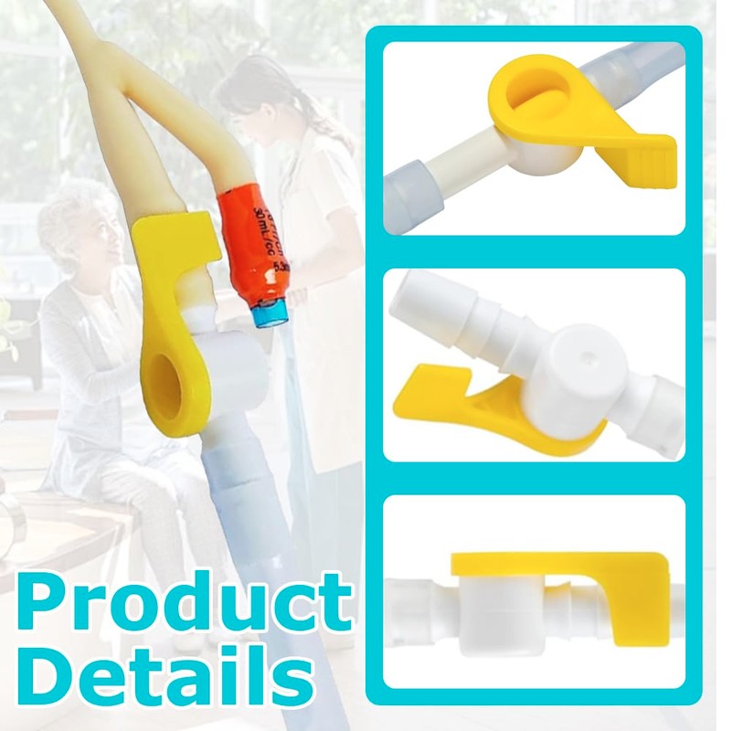2 PCS Catheter Valve Easy to Use Urine Drainage Catheter