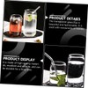 MAGICLULU 2pcs Creative Glass Milk Cups Heat Resistant Water Cups