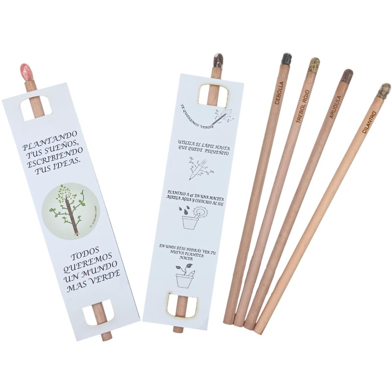 Lápiz con semilla ecológico 50 piezas