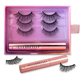 Everbelle Kit de 3 Pares de Pestañas Postizas Magnéticas SIN pegamento - 3 Estilos Diferentes Para Cualquier Ocasión (Reusables hasta 30 veces) y...  