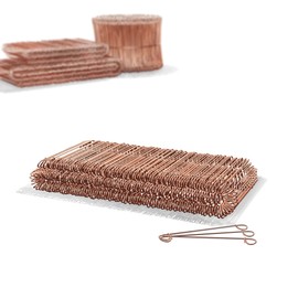 Heimfleiss® Thumb Wire Concrete Binding Wire 1.0 x 100-160 mm (Pack of 250) – Copper-Plated Binding Wire in 250, 500 & 1000 Bundles – Eyelet Wire Drill Wire for Drill Device & Threading Pliers – Wire