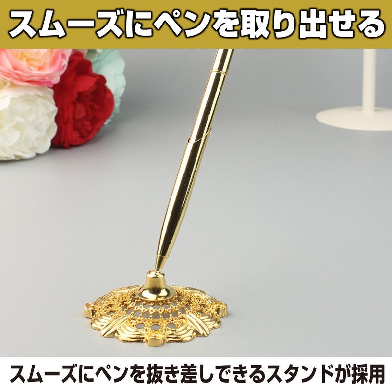 Felimoa Reception Pen, Ballpoint Pen with Stand, Signature, Wedding, Reception