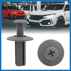 A ABSOPRO 100 Pcs 8mm Hole Gray Rivets Fastener Push Clips for Car Fender Item Replacement