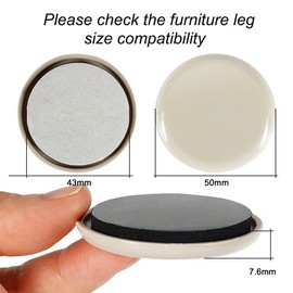 Navani Furniture Sliders for Heavy Items - Washing Machine Sliders - Furniture Sliders for Carpet - Smoothly Glide Furniture Anywhere - 12pcs