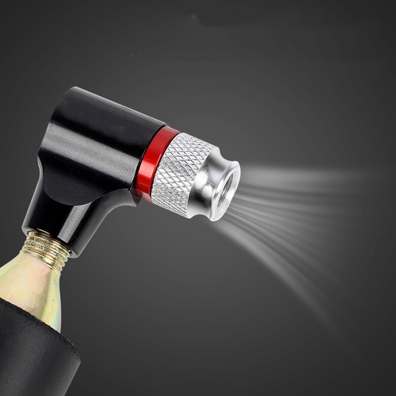 CO2 Bicycle Pump Inflator Compatible with Presta/Schrader, Bicycle Tyre Pump