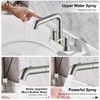 KENES Pull Down Bathroom Faucet with Sprayer, Brushed Nickel 4