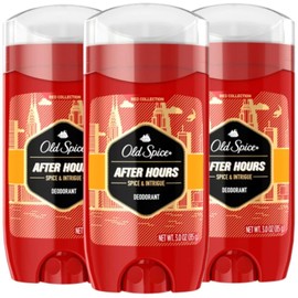 Old Spice Red Collection After Hours Scent Deodorant for Men, 3.0 oz, Pack of 3