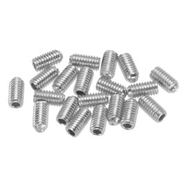 MECCANIXITY Guitar Bridge Saddle Height Adjustment Screws Metric M3x6 Silver for Electric Guitars Bridge 20pcs