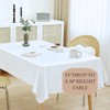 White Rectangle Tablecloth 60 x 102 Inch for 6 FT