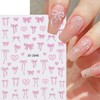 6 Sheets Bow Nail Art Stickers 3D Self-Adhesive Nail Decals