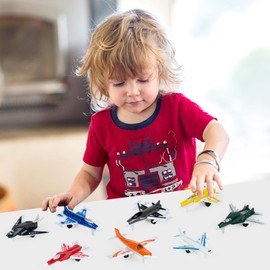 YongnKids 8 Pack Diecast Airplane Toys for Toddlers, Aircraft Plane Toy for Boys Girls 3 4 5 6+ Years Old, Aeroplane Model Plane Fighter Jet with Pull Back- Gift for Kids Birthday Party Favours