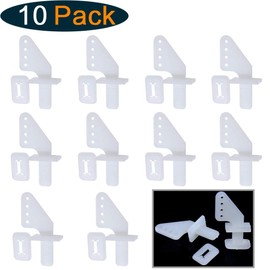 HobbyPark Nylon Micro Control Horns 20x11mm 4 Holes for RC Airplane Remote Control Foam Electric Park Flyers Parts (Set of 10)