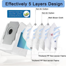 GYLBF 8 Pack Vacuum Bags for iRobot Roomba Bags i & s & j Series, Replacement Bags for iRobot Roomba i7 i7+ i7Plus, i3 i3+, i4 i4+, i6 i6+, i8 i8+, j7 j7+, s9 s9+ Automatic Dirt Disposal Bags