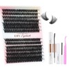 Lash Extension Kit DIY - 280Pcs Lash Clusters, 60D&80D, 9-15mm