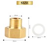 Two pieces reduction extension 3/8 external x 1/2 inner brass