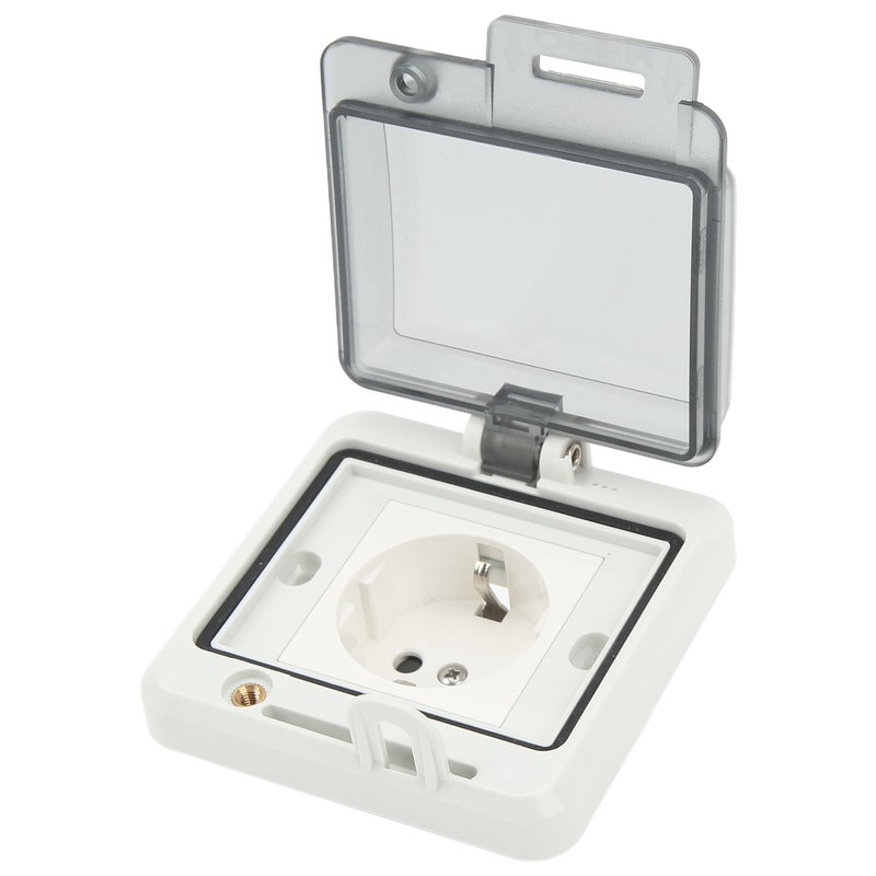 Standard IP66 Waterproof Wall Outlet Wall Mounted Concealed Plug Adapter