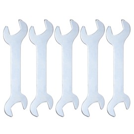 sourcing map 5pcs Double Open End Thin Wrenches 13mm x 14mm Metric Super Thin Small Flat Head Wrench Galvanizing Open Ended Spanner for Automotive Repair Furniture Assembly