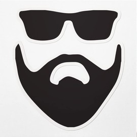 Decal Stickers of Man Face Beard 6 Premium Indoor (No Waterproof) Vinyl Decal Stickers for Laptop Phone Accessory Helmet Car Window Mug Tuber Cup Door Wall Decoration ANDVER308909aBL