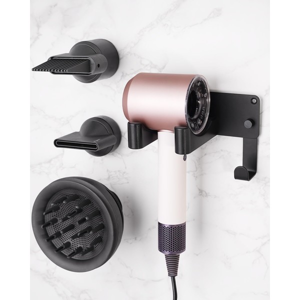 Hair Dryer Holder Wall Mounted, Blow Dryer Holder Aluminum, Hairdryer