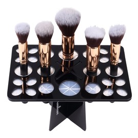 SE Realiser meikuburasisutando Brush Holder Black Makeup Brush Cleaning after a successful for storing convenient Foldable
