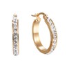Aretes Arracadas Coquetas Acero Inoxidable Zirconias Blancas (Dorado)