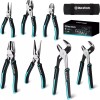 DURATECH 7 PCS Pliers Set with Rolling Pouch Cr-Ni Construction