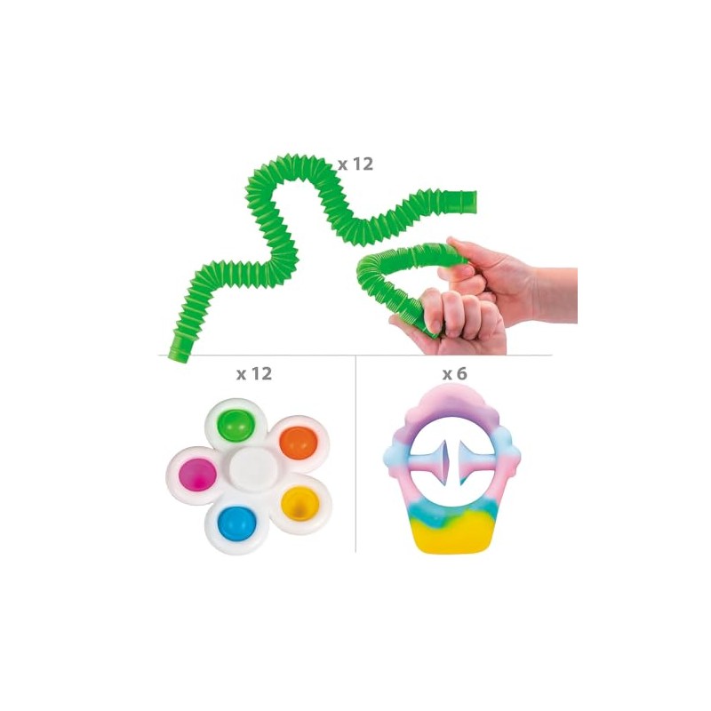 Fun Express Fidget Toy Assortment - Mega Bulk 72 Pc