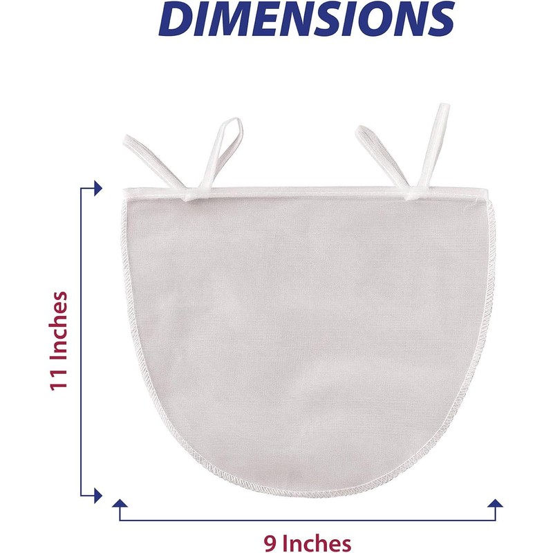 Beyond Gourmet Unbleached Nut Milk Bag, 11-Inches x 9-Inches, Set