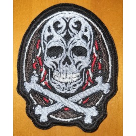 SIC Custom Sewing Skull Biker - Biker - Iron On Patch       10827