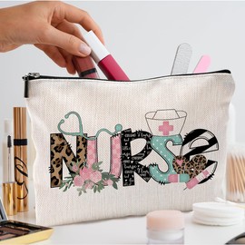 QGFM Nurse Cosmetic Bags With Zipper - Gifts for Women & Nursing Students
