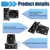 Heavy Duty Gate Hinges 6 Pack, Black Iron 3.5 Inch