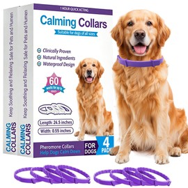 8 Pieza Collar Feromonas para Perro,Ajustable Calmante Collar para Perro,Collar Impermeable，Calmar emociones perro, para pequeños, Medianos y Grandes,