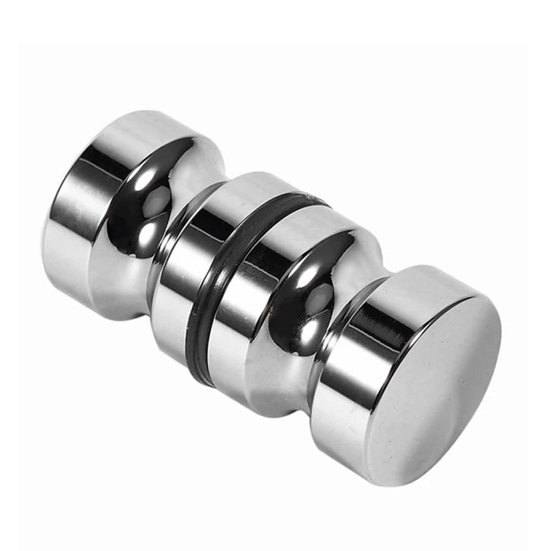 Back-to-Back Glass Door Knob Puller Push Handle Bathroom Shower Stainless