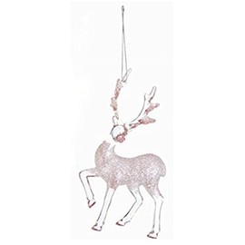 Kurt S. Adler Pink Glitter Reindeer Ornament