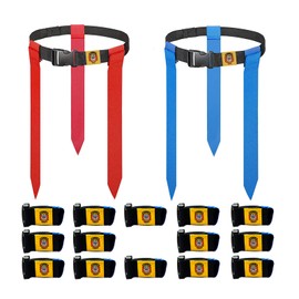 Flag Football Belts for Kids&Adult 6/10/14 Adjustable Flag Football Set 14 Player With 42 Flags For Flag Football Flags Belts