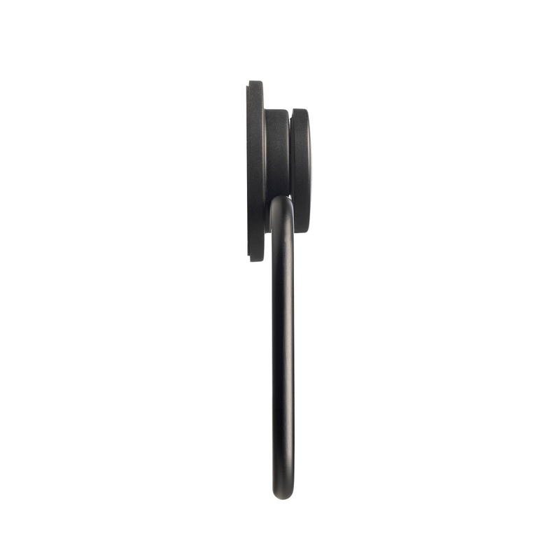 Croydex Stick 'n' Lock Toilet Roll Holder, Matt Black