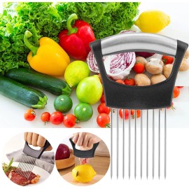 JAYVAR Onion Cutter Vegetable Chopper, Stainless Steel Tomato Slicer Vegetable Cutter