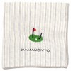 Hamamonyo Reversible Gauze Handkerchief, Striped and Golf, gray