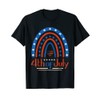 Fourth Of July 4th July Rainbow White Blue Red Patriotic